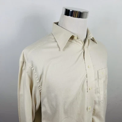 Camisa de vestir europea de lujo Eton 15.5 34/35 marfil 100 % algodón formal Foto 1 de 4