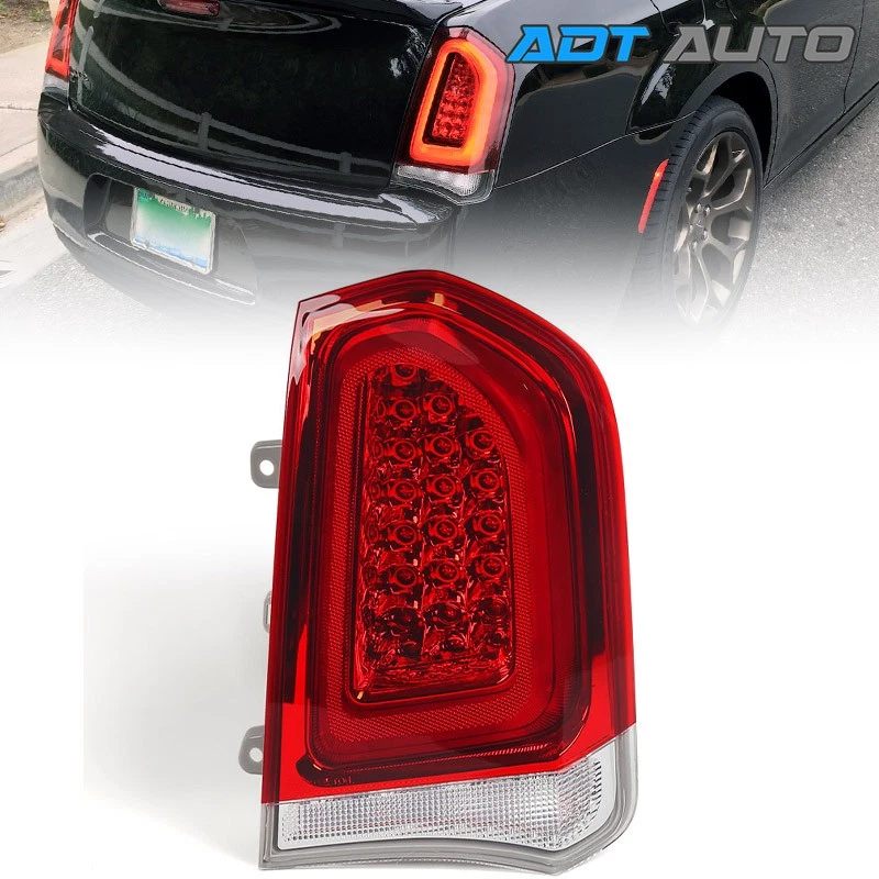Passenger Chrome Trim Full LED Tail Light For Chrysler 300 2015-2023 Brake Lamp Foto 1 de 4