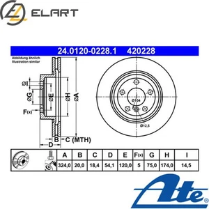 2x BRAKE DISC 24.0120-0228.1 FOR BMW Z4/Roadster/E89 N54B30A 3.0L 6cyl - Picture 1 of 7