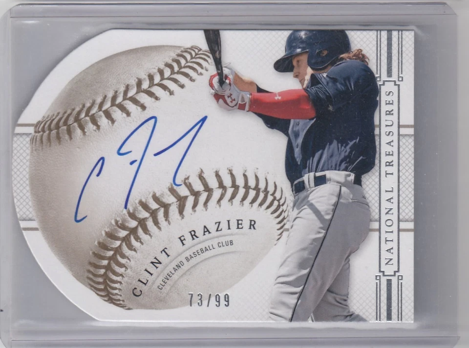 2014 Clint Frazier National Treasures ROOKIE BOLA AUTOMÁTICA /99 - #23 Indians RC - Imagem 1 de 1