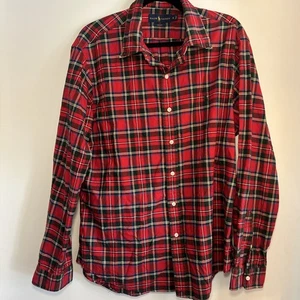 Ralph Lauren Blue Label Big Hemd Gr. XL Oxford kariert Tartan rot grün blau - Bild 1 von 6
