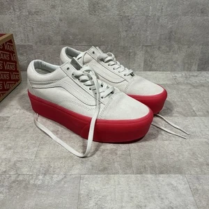Vans Old Skool Wildleder weiß neon pink Plateau Sneaker Damen 7,5 - Bild 1 von 10