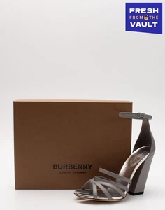 RRP€810 BURBERRY Leather Thong Sandals US8 UK5 EU38 Ankle Strap Made in Italy - Picture 1 of 10