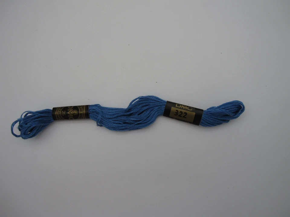 DMC 322 Dark Baby Blue Stranded Cotton Embroidery Thread - Image 1 of 1