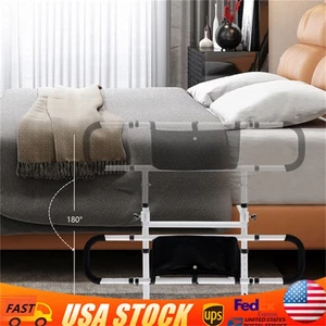 Riel de cama altura ajustable riel de cabecera con bolsillo lateral barra de asistencia de seguridad para adultos - Imagen 1 de 17