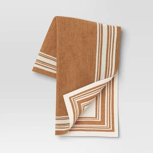 Threshold Studio McGee 50 x 60 Jacquard Knit Striped Throw Tan-Cream #8588 - Picture 1 of 5