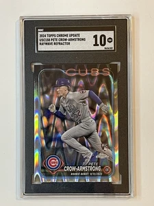 Actualización cromada Topps 2024 #USC158 Pete Crow-Armstrong RayWave refractor RC SGC 10 - Imagen 1 de 2