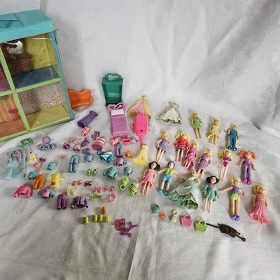 Mattel Polly Pocket Trendy Townhouse Miscellaneous Lot 15 Dolls +++ - Image 1 of 4