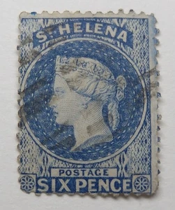 St. Helena Victoria Classic 1873 6d Ultramarine (SG16a) - Fine Used - 100€ - Bild 1 von 3