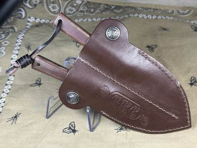 🔥GEC Great Eastern Cutlery Bird & Trout Fixed Blade Knife 2 Pc. W/ Combo Sheath - Image 1 of 4