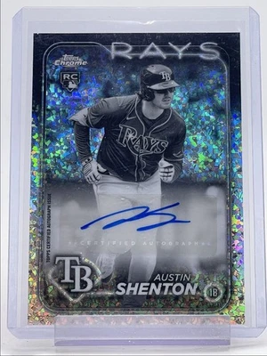 AUSTIN SHENTON 2024 TOPPS CHROME ROOKIE BW MINI DIAMOND RC AUTO Q4876 - Image 1 of 2