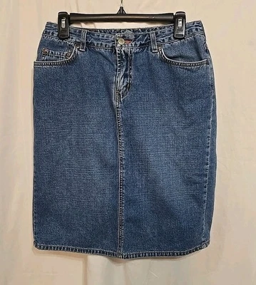 Lucky Brand Dungarees Denim Skirt Size 8 / 29 Short Y2K 90s Vibes Made In USA  - Image 1 of 4