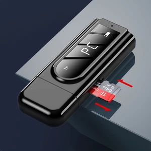Trasmettitore ricevitore wireless LED Car FM Modulator Lettore di schede Jack - Zdjęcie 1 z 12