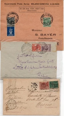 1925 Regno Pubblicitari 3 oggetti postali viaggiati con fr. Appendice Pubblicit. - Immagine 1 di 3