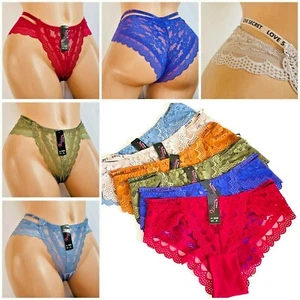 6 Pack Women Sexy Lace Underwear Panties Brief Bikini Knickers Thongs G-string 8 - Picture 1 of 12