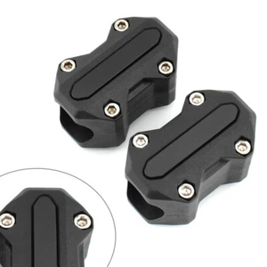 2x Protezione Paraurti Motore Crash Bar Decorativa per Honda Kawasaki Nero - Foto 1 di 11