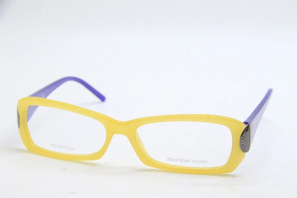 NUEVOS MARCOS DE GAFAS VALENTINO V5596 VQQ AMARILLO PÚRPURA AUTÉNTICOS 52-15 Foto 1 de 4