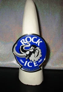 Rock Ice Amber Lager Beer Tap Handle nos Mammoth Tusk horn unique 9 inch - Picture 1 of 5