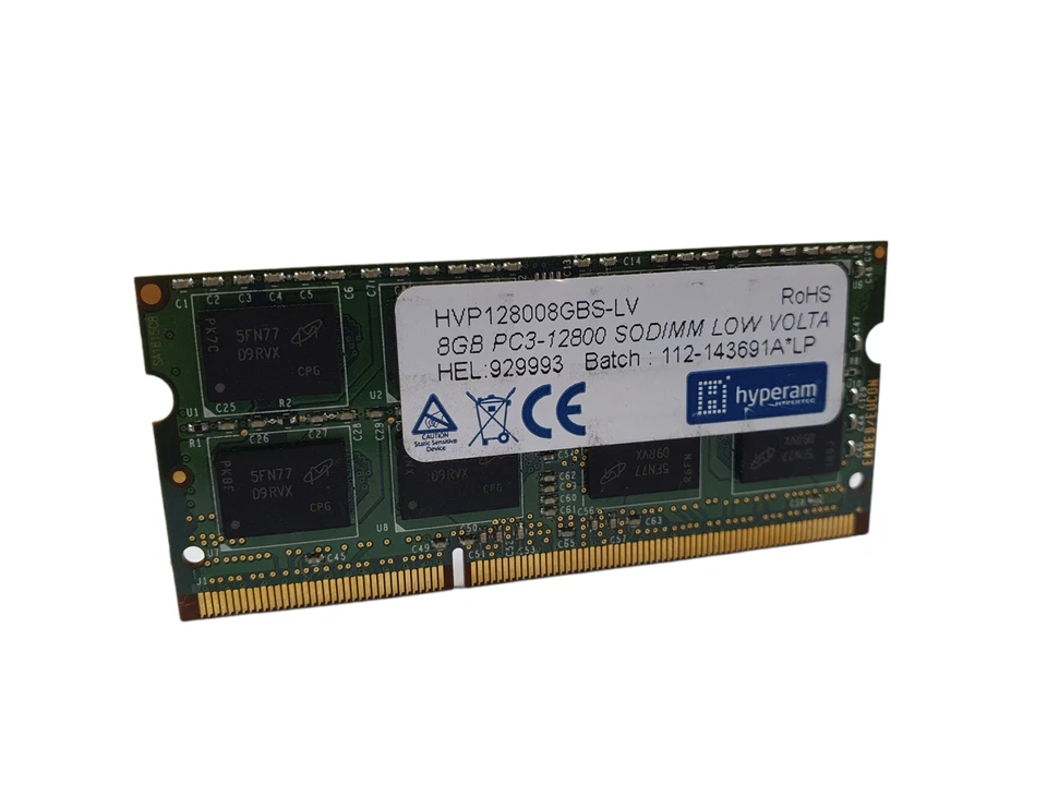 Hypertec Hyperam HVP128008GBS-LV 8GB DDR3L-1600 PC3-12800 SODIMM Laptop RAM - Image 1 of 1