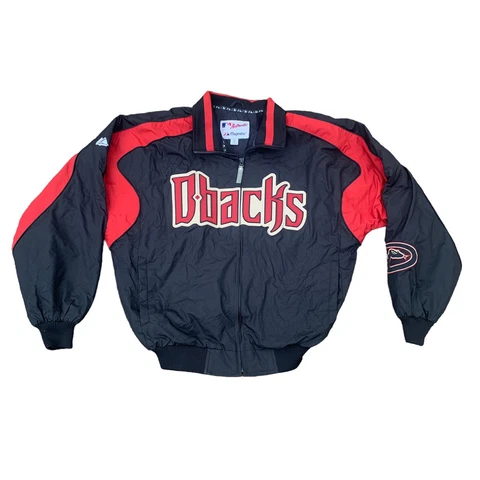 Arizona Diamondbacks Jacket Mens Medium Black Majestic MLB Authentic Collection Cover