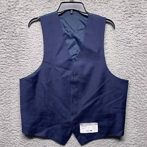 Michael Kors Vest Mens 43 Regular Blue Five Button Dress Formal Suit - Picture 1 of 5