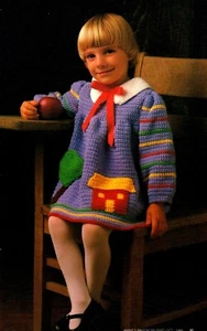 ADORABLE Child's School Dress/Crochet Pattern INSTRUCTIONS ONLY - Picture 1 of 1