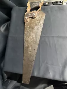Vintage antique Warranted Superior 26" handsaw 8tpi crosscut hand saw - Picture 1 of 2