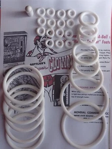 FLIPPER GOTTLIEB-CLOWN-KIT ELASTIQUES CAOUTCHOUC-PINBALL RUBBER KIT - Imagen 1 de 1