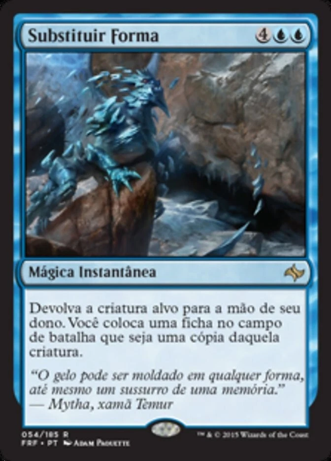 Supplant Form NM Fate Reforged MTG Magic The Gathering Blue Portuguese Card - Image 1 of 1
