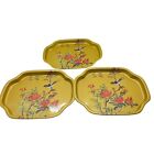 Tip Tray Birds Wall Art Set of Three Made in Hong Kong Vintage 7 3/4" X 6 1/4"