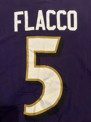 Camiseta deportiva Nike XL para hombre ropa para aficionados, NFL Baltimore Ravens, Flacco #5 Foto 1 de 4