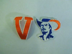 Lot of 2 Virginia Cavaliers Patches- 1 "V" and 1 "Mascot" - Lot #5 - Picture 1 of 5
