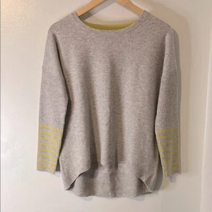 Suéter Pure Collection Cuello Redondo Manga 3/4 Gris Verde Lima Lana Cachemira Talla 6 - Imagen 1 de 9