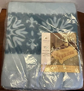 Coperta vintage Fieldcrest Midnight Sun Rayon nylon acrilico rilegatura 72" x 90" NUOVA - Foto 1 di 10