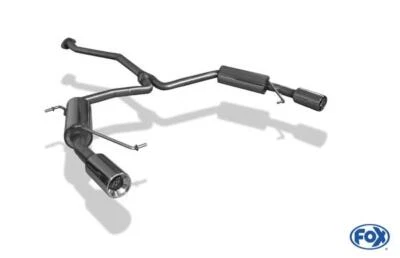 FOX Duplex Sportauspuff Mazda 6 GH ab Bj.07 2.0d 2.2d re li je 1x90mm Absorber - Bild 1 von 4