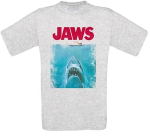 Jaws Bianco Squalo Shark Culto Movie T-Shirt - Foto 1 di 4