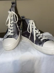 silver high top sneakers size 10.5 - Picture 1 of 6