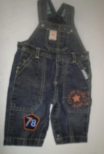 Boys Girls Vtg 90's Calvin Klein sz 0/3 M Denim Bib Overalls  Snap leg opening - Picture 1 of 5