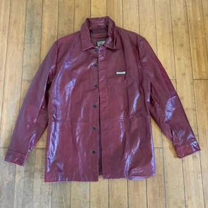 VTG Jordan Leather Jacket Two 3 Men’s XL Ruby Red Y2K Nylon Lining Rare HTF - Picture 1 of 19