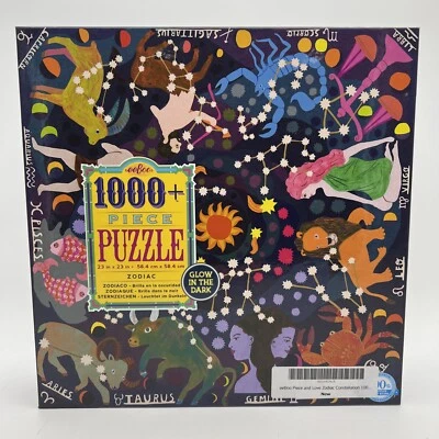 Zodiac Horoscope 1008 Piece Puzzle Eeboo 25 inx25 in Glow in the Dark SHIPS FREE - Image 1 of 2