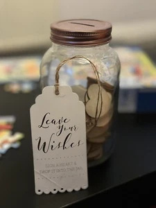 Libro de invitados tarro de deseos de boda (rayo de jengibre) - Imagen 1 de 2