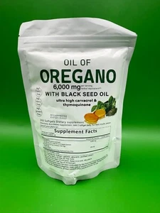 Oil of Oregano Softgels 6000mg Per Serving, 300 Count EXP 7/2027 - Picture 1 of 2