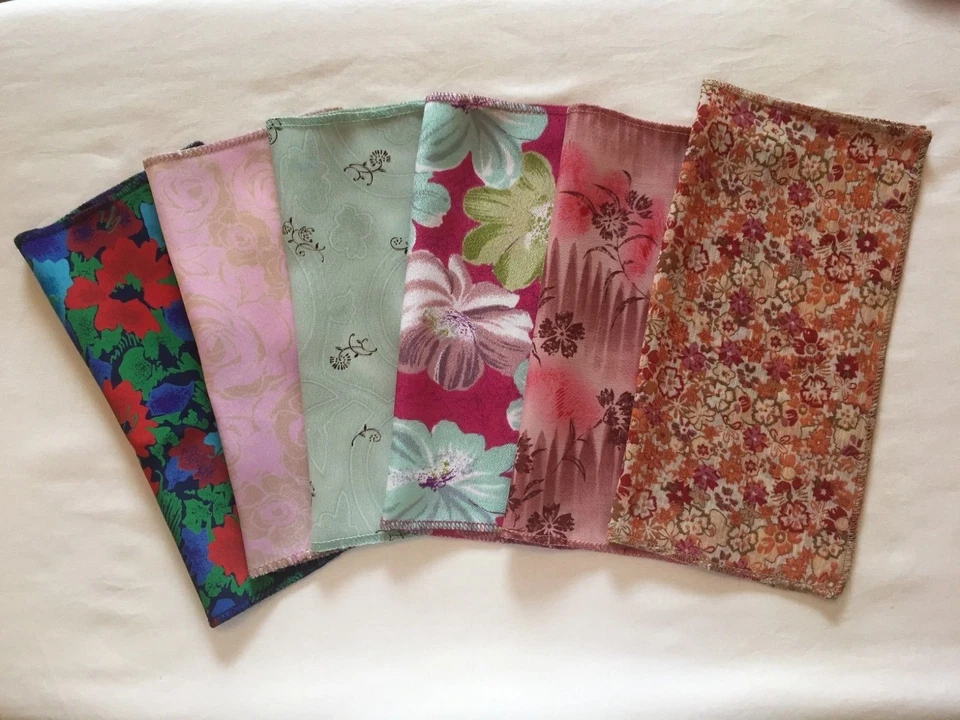 FLOWER - SILK BLEND - Top Pocket Square Hanky Handkerchief – Handmade in UK  - Image 1 of 1