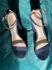 Schutz Navy Suede Platform Heels Shoes RIGGS ACAMURCADOIAZUL N2BUCKISAILFISH - Picture 1 of 15