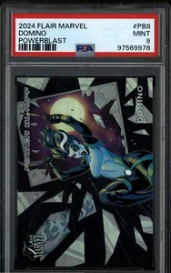 Rare 2024 Flair Marvel Powerblast #PB8 Domino PSA 9 MINT & bonus cards added - Picture 1 of 2