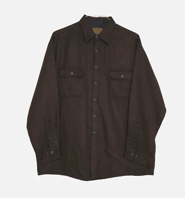 St. John's Bay Herringbone Flannel Wool Blend Nylon Lined Men's Size Large - Image 1 of 4