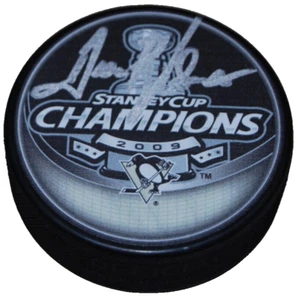 DAN BYLSMA signed (PITTSBURGH PENGUINS) Stanley Cup hockey puck BECKETT BR67644 - Picture 1 of 2