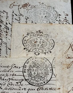 LOT OF FOUR OLD DOCUMENTS from 1700s - Picture 1 of 6