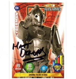 Tarjeta coleccionable Doctor Who Panini Alien Armies #38 firmada por MATT DOMAN - Imagen 1 de 1