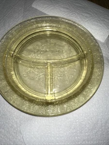 "3 placas de parrilla divididas de vidrio transparente Hazel Atlas ~ Depresión de Florencia 10 3/8""" - Imagen 1 de 3